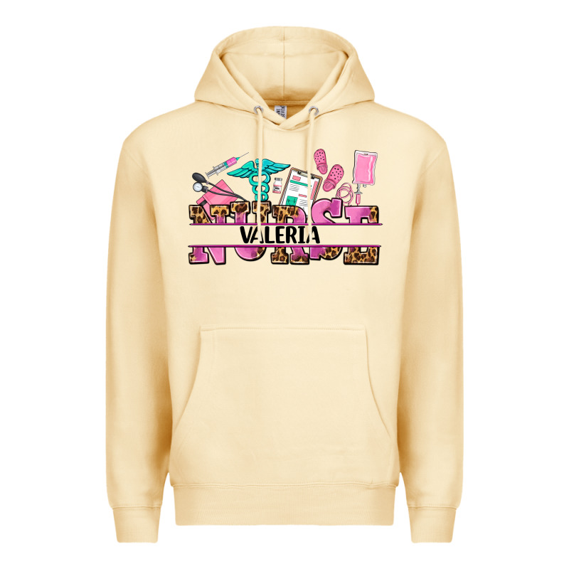 Nurse Custom Name Premium Hoodie by AdoDesignShop | Teevron