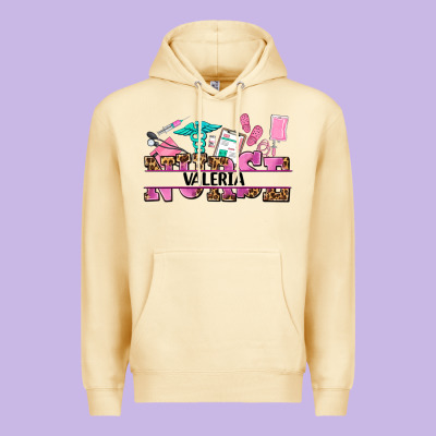 Nurse Custom Name Premium Hoodie Designed By Adodesignshop