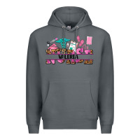 Rock nurse custom name Premium Hoodie - AdoDesignShop