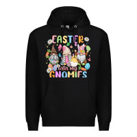Black easter  with my gnomies Premium Hoodie - MaliasSmallBusiness