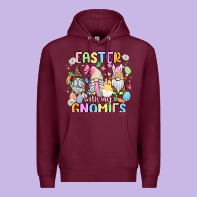 Easter  With My Gnomies Premium Hoodie Designed By Maliassmallbusiness