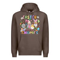 Coffee easter  with my gnomies Premium Hoodie - MaliasSmallBusiness