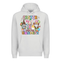 Dove Grey easter  with my gnomies Premium Hoodie - MaliasSmallBusiness