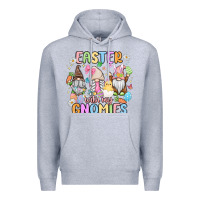 Heather Grey easter  with my gnomies Premium Hoodie - MaliasSmallBusiness