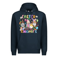 Navy easter  with my gnomies Premium Hoodie - MaliasSmallBusiness