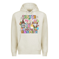 Oatmeal Heather easter  with my gnomies Premium Hoodie - MaliasSmallBusiness