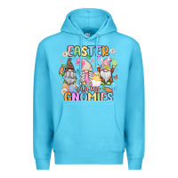 Ocean Blue easter  with my gnomies Premium Hoodie - MaliasSmallBusiness