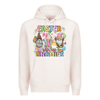 Pale Pink easter  with my gnomies Premium Hoodie - MaliasSmallBusiness