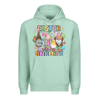 Seafoam easter  with my gnomies Premium Hoodie - MaliasSmallBusiness