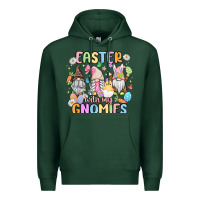 Sports Green easter  with my gnomies Premium Hoodie - MaliasSmallBusiness