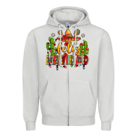 Dove Grey feliz navidad Zipper Hoodie - Zillion Design Studio
