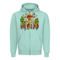 Seafoam feliz navidad Zipper Hoodie - Zillion Design Studio