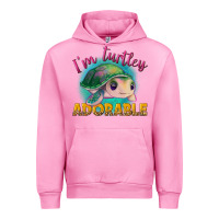 Fuchsia Pink i'm turtley adorable Urban Hoodie - NancyCooperArtShop