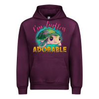 Mauve Wine i'm turtley adorable Urban Hoodie - NancyCooperArtShop