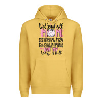 Antique Gold volleyball mom Premium Hoodie - MaliasSmallBusiness