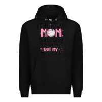 Black volleyball mom Premium Hoodie - MaliasSmallBusiness