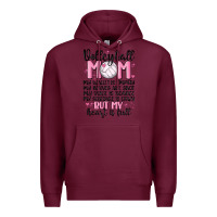 Burgundy volleyball mom Premium Hoodie - MaliasSmallBusiness