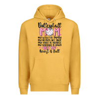 Mustard volleyball mom Premium Hoodie - MaliasSmallBusiness