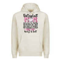 Oatmeal Heather volleyball mom Premium Hoodie - MaliasSmallBusiness