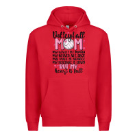 Red volleyball mom Premium Hoodie - MaliasSmallBusiness