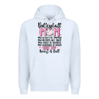 White volleyball mom Premium Hoodie - MaliasSmallBusiness