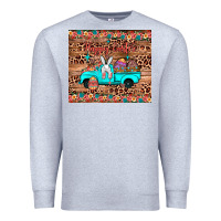 Heather Grey happy easter truck Premium Sweatshirt - JahusDesignShop