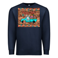 Navy happy easter truck Premium Sweatshirt - JahusDesignShop