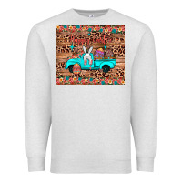 Oatmeal Heather happy easter truck Premium Sweatshirt - JahusDesignShop