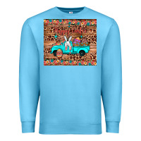Ocean Blue happy easter truck Premium Sweatshirt - JahusDesignShop