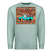 Seafoam happy easter truck Premium Sweatshirt - JahusDesignShop