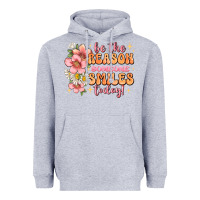 Heather Grey be the reason someone smiles today Heavyweight Hoodie - JahusDesignShop