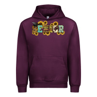 Mauve Wine senior 2025 sunflowers Urban Hoodie - NancyCooperArtShop