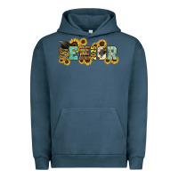 Pigment Midnight Navy senior 2025 sunflowers Urban Hoodie - NancyCooperArtShop
