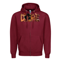 Burgundy dope melanin Zipper Hoodie - Zillion Design Studio