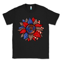 Black American flag leopard sunflower Classic Tee - Zillion Design Studio
