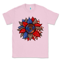 Bubblegum Pink American flag leopard sunflower Classic Tee - Zillion Design Studio