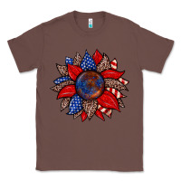 Chestnut American flag leopard sunflower Classic Tee - Zillion Design Studio