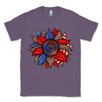 Lavender American flag leopard sunflower Classic Tee - Zillion Design Studio