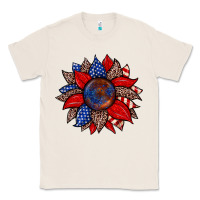 Natural American flag leopard sunflower Classic Tee - Zillion Design Studio