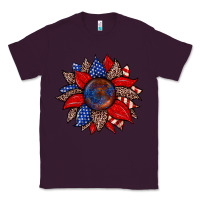 Plum American flag leopard sunflower Classic Tee - Zillion Design Studio