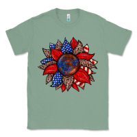 Sage American flag leopard sunflower Classic Tee - Zillion Design Studio
