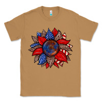 Toasted Coconut American flag leopard sunflower Classic Tee - Zillion Design Studio