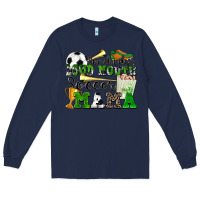 Navy somebody's loud mouth soccer mama Long Sleeve Tee - Zillion Design Studio