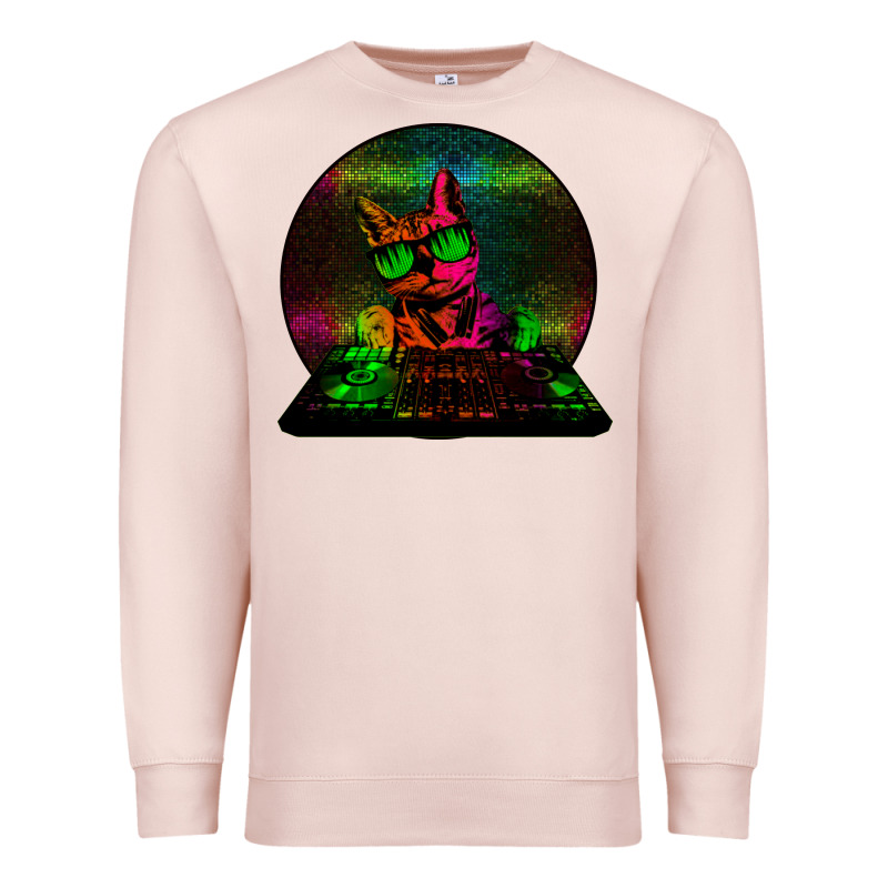 House Cat (rainbow Dj Kitty) Premium Sweatshirt by Bettercallsaul | Teevron