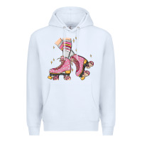 White skate Premium Hoodie - MaliasSmallBusiness
