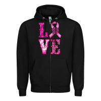 Black cancer love Zipper Hoodie - RanaPortraitStore