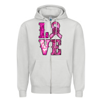 Dove Grey cancer love Zipper Hoodie - RanaPortraitStore