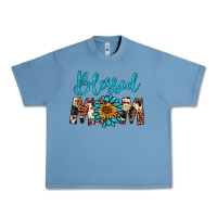 Pebble Blue blessed mom Urban Heavy Tee - Artiststas