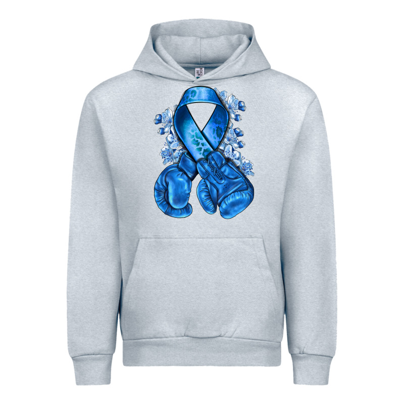 Blue Ribbon With Boxing Gloves Urban Hoodie by NancyCooperArtShop | Teevron