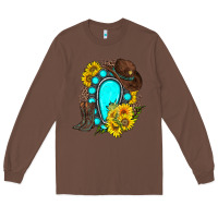 Chestnut western turquoise gemstone Long Sleeve Tee - Zillion Design Studio